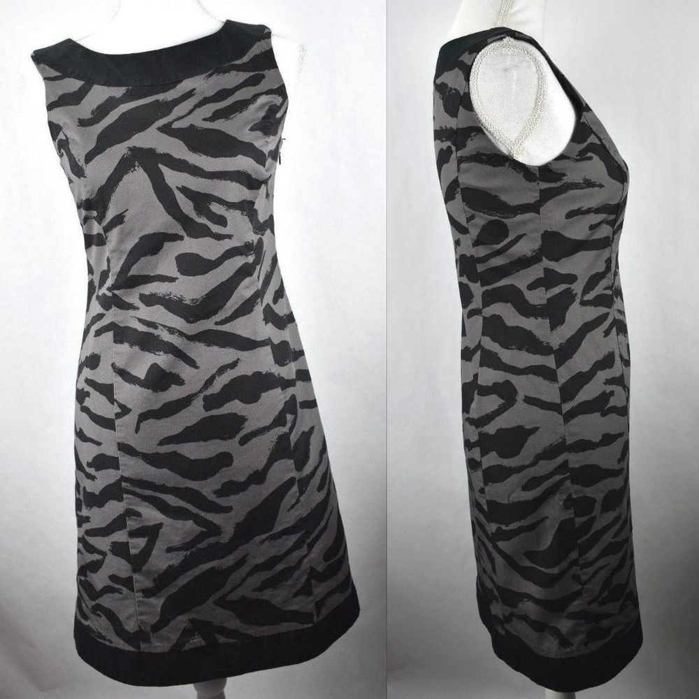 Merona Gray Animal Print Sheath Dress